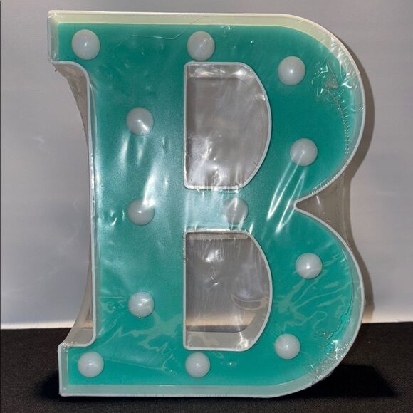 Teal Marquee Letter Light - Picture 1 of 5